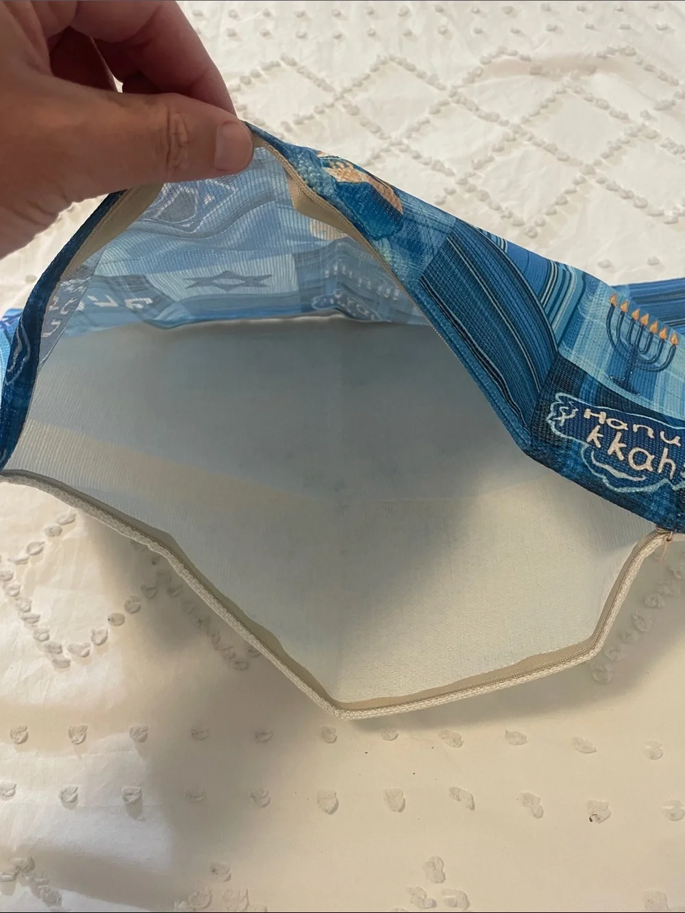 Hanukkah Blue Menorah & Star Pillow Cover new